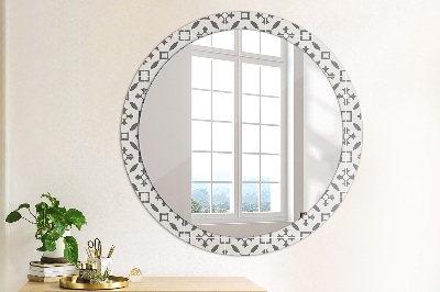 Round mirror decor Antique tiles