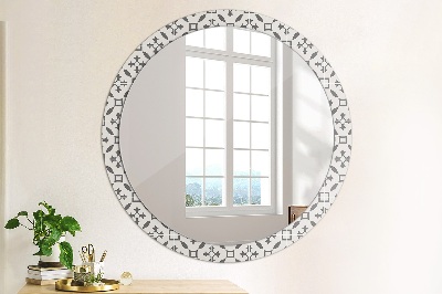 Round mirror decor Antique tiles