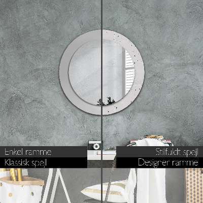 Round mirror decor Concrete texture