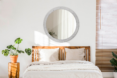 Round mirror decor Concrete texture