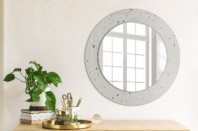 Round mirror decor Concrete texture