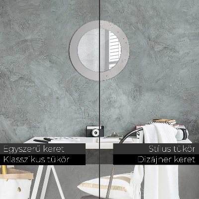 Round mirror decor Concrete texture