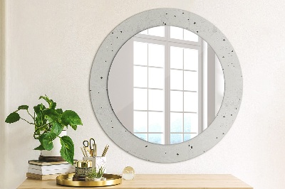 Round mirror decor Concrete texture