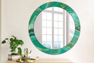 Round decorative wall mirror Agate jasper marble