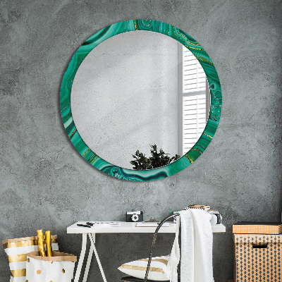 Round decorative wall mirror Agate jasper marble