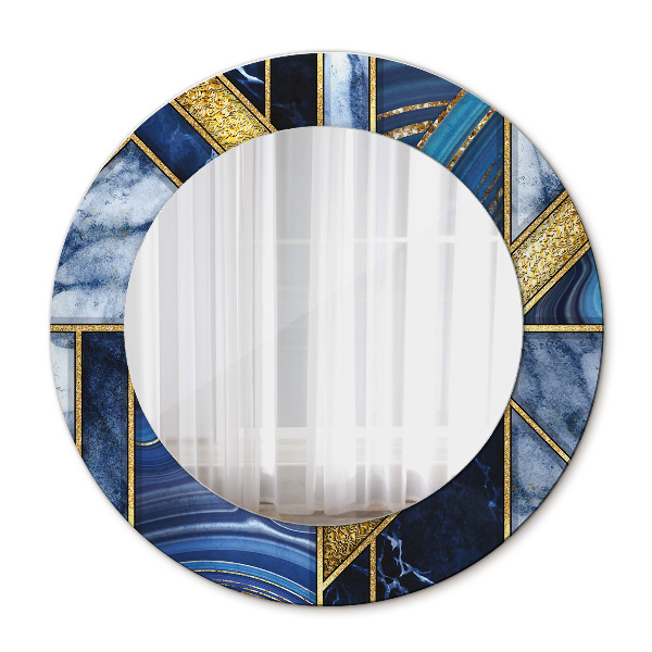 Round decorative wall mirror Modern marble