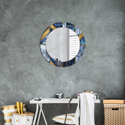 Round decorative wall mirror Modern marble