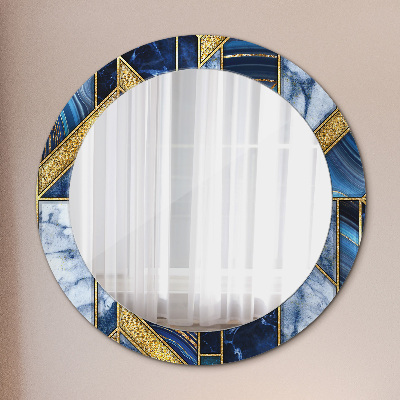 Round decorative wall mirror Modern marble