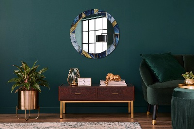 Round decorative wall mirror Modern marble