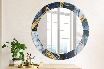 Round decorative wall mirror Modern marble