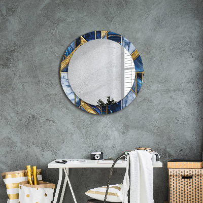 Round decorative wall mirror Modern marble