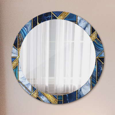 Round decorative wall mirror Modern marble