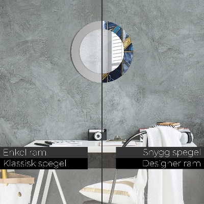 Round decorative wall mirror Modern marble