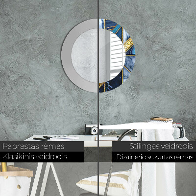 Round decorative wall mirror Modern marble