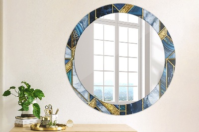 Round decorative wall mirror Modern marble