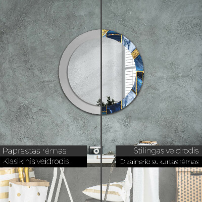 Round decorative wall mirror Modern marble