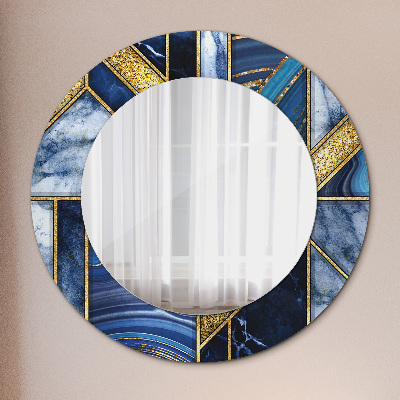 Round decorative wall mirror Modern marble