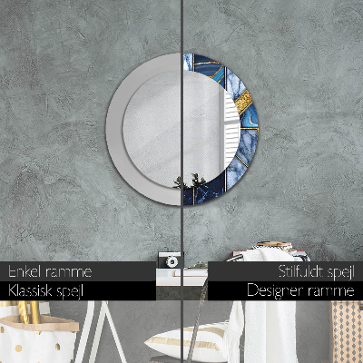 Round decorative wall mirror Modern marble