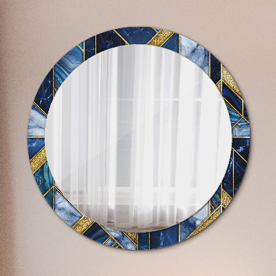 Round decorative wall mirror Modern marble