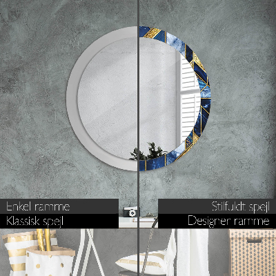 Round decorative wall mirror Modern marble