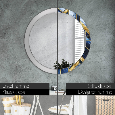 Round decorative wall mirror Modern marble