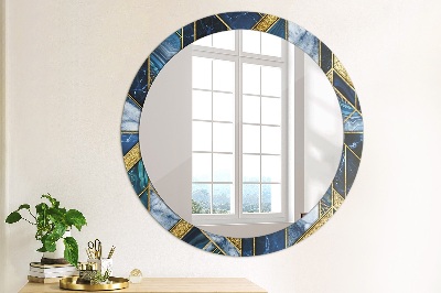 Round decorative wall mirror Modern marble