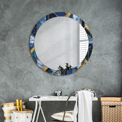 Round decorative wall mirror Modern marble