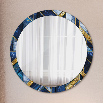 Round decorative wall mirror Modern marble