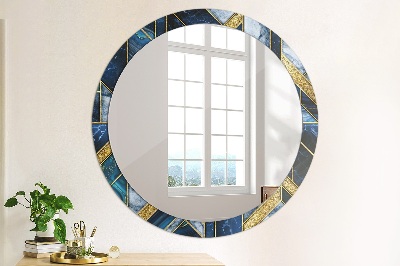 Round decorative wall mirror Modern marble