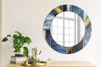 Round decorative wall mirror Modern marble