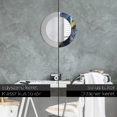 Round decorative wall mirror Modern marble