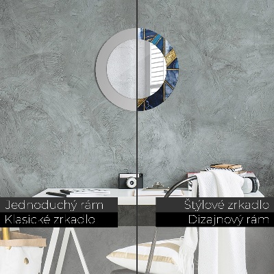 Round decorative wall mirror Modern marble