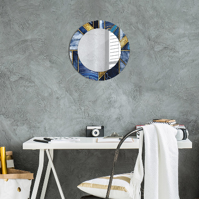 Round decorative wall mirror Modern marble