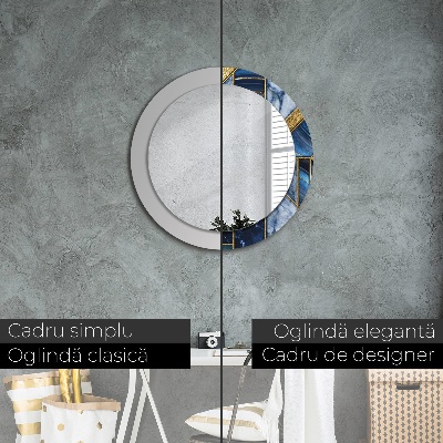 Round decorative wall mirror Modern marble