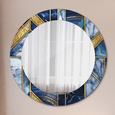 Round decorative wall mirror Modern marble