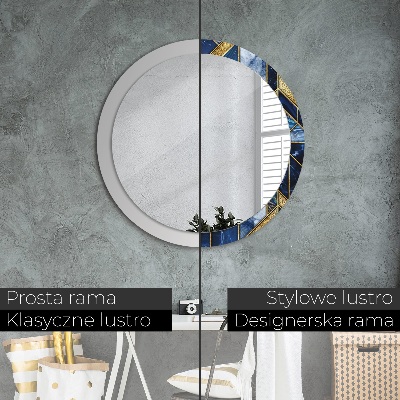 Round decorative wall mirror Modern marble