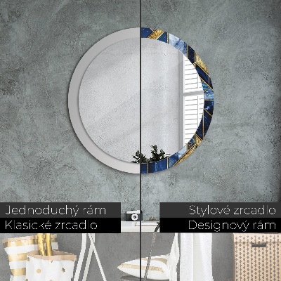 Round decorative wall mirror Modern marble