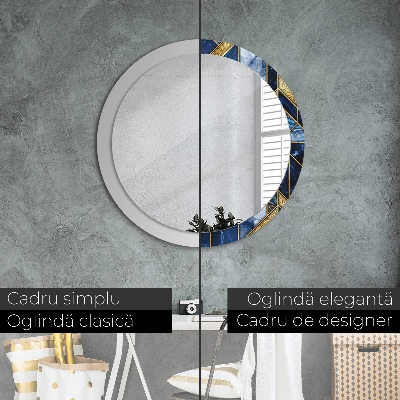 Round decorative wall mirror Modern marble