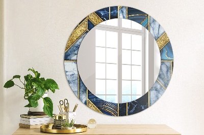 Round decorative wall mirror Modern marble