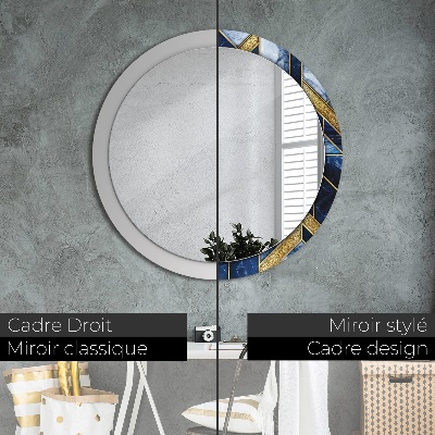 Round decorative wall mirror Modern marble