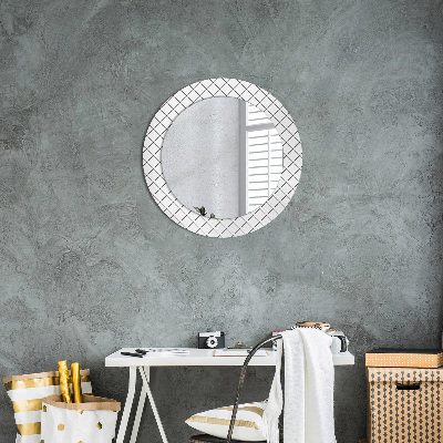 Round mirror decor Crossed lines