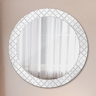 Round mirror decor Crossed lines