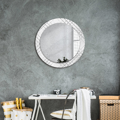 Round mirror decor Crossed lines