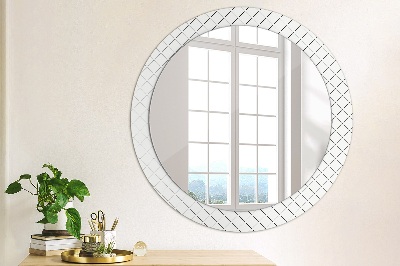 Round mirror decor Crossed lines