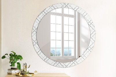 Round mirror decor Crossed lines