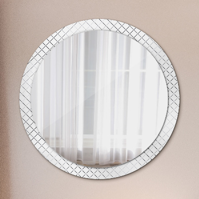 Round mirror decor Crossed lines