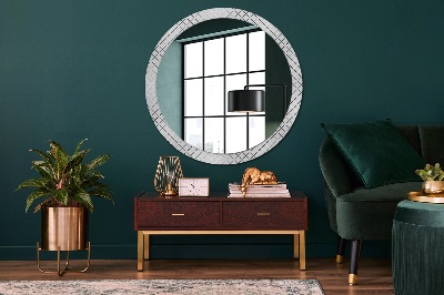 Round mirror decor Crossed lines