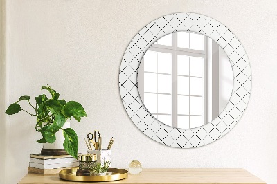 Round mirror decor Crossed lines