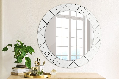 Round mirror decor Crossed lines