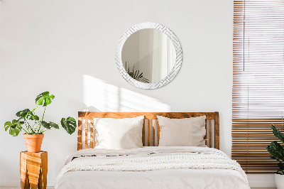 Round mirror decor Herringbone